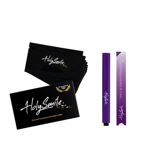 Pacchetto di strisce sbiancanti e penna